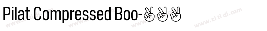 Pilat Compressed Boo字体转换 Pilat Compressed Boo字体转换